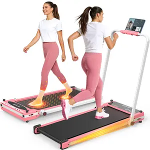 The world's first dual-purpose treadmill that combines running and massage, with a weight capacity of 350 pounds. This foldable under-desk treadmill features handrails, quiet operation, and shock absorption, making it ideal for both home and office use.