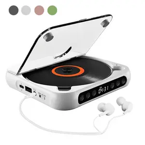 Portable CD Player with Bluetooth CD Walkman Built-in Rechargeable Battery with Speaker LED Display USB Audio Port, Support Bluetooth Headset Listening Music Wireless Compact Player