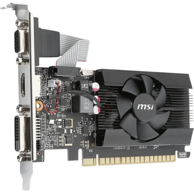 MSI GT 710 2GD3 LP GeForce GT 710 2GB DDR3 PCIe 2.0 x16 Low-Profile Graphic Card