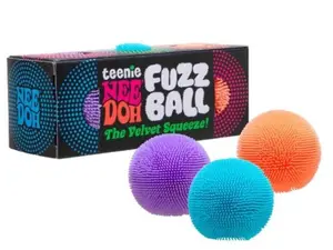 NeeDoh Teenie Fuzz Ball 3-Pack – Sensory Fidget Toy with Velvet Texture – Soft Squishy Stress Relief – Ages 3+