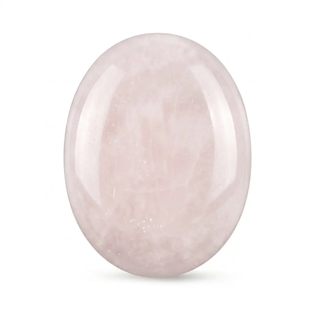 Pink Calcite Palm Stone Mangano Heart Chakra Self-Love Crystal