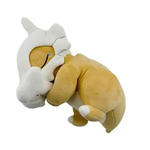32cm Anime Sleeping Cubone Plush Toy Dinosaur Head Mask Soft Pillow Room Decorative Seat Cushion Cute Companion Comfort Doll