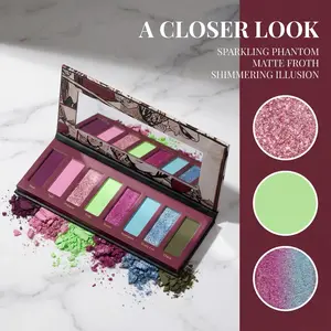 Multifunctional 8 Pan Eyeshadow Palette, Rich Matte & Color Changing Shimmer Shades, All in One Blush Highlighter Contour Makeup Kit, Face and Eye Dual Purpose, Long Wear Smudge Proof Formula, Halloween  Perfect Cosmetic Gift for Women