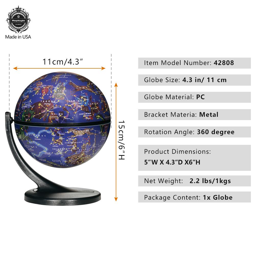 Replogle 4.3 inch Mini Interactive Celestial 720° Rotating Astronomical Globe with Constellation Nebulae for Space Exploration and Astronomy Enthusiasts Made in USA Replogle 4.3 inch Mini Interactive Celestial 720° Rotating Astronomical Globe with Constellation Nebulae for Space Exploration and Astronomy Enthusiasts Made in USA
