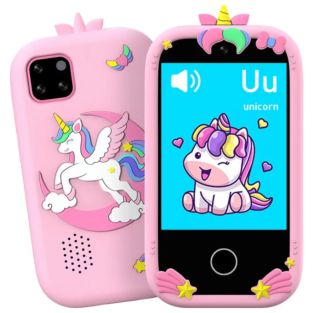 FUFFi-Kids Phone, Portable Multifunction Cute Horse/dinosaur Design, 2.8 Inch Screen,3MP Camera, Flashlight/picture/voice Recording/learning/games Toy Phone, Learning Tool