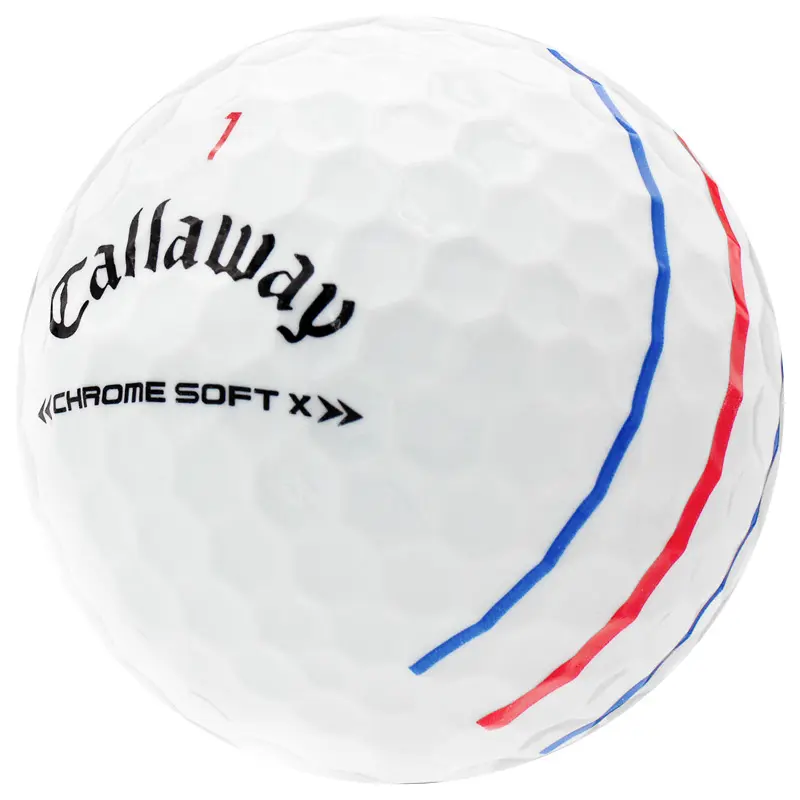 Callaway Chrome Soft X Golf Balls, Triple Track Urethane Cover for Tour-Style Speed and Precision Control, Professional Golf Supply, Golf Equipment, Performance