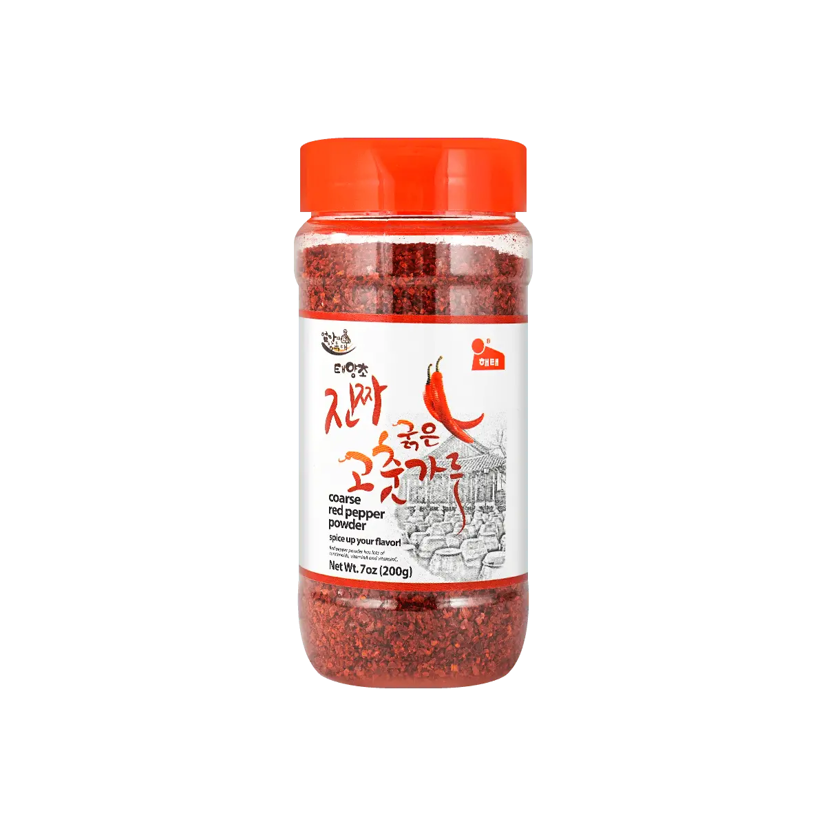 HAETAE Korean Gochugaru Coarse Chili Powder 200g - Authentic Korean Red Pepper Flakes for Kimchi, Stews & Seasoning