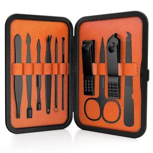 Mens 10-Piece Multifunctional Pedicure & Manicure Kit - Includes Tweezers & 2 Nail Clippers & Nail File, Scissors, Scraping Tool & More Nail Care Body Care