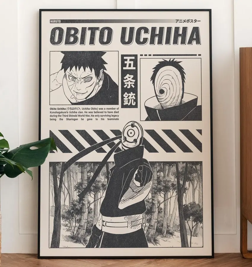 Obito Uchiha Manga Poster, Naruto  Print.