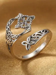2026 New Witch Knot Ring Adjustable Open Ring Hecate Ring Pagan Witch Jewelry for Ritual Protection Energy Conversion Spiritual Protection