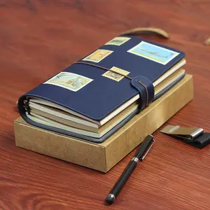 A6 Creative Notebook with Storage Strap, Includes Leather Paper, Lined Paper, PVC Bag, Ideal for Handwriting, Vintage Portable Travel Diary, Planner Notebook, Notebook Journal