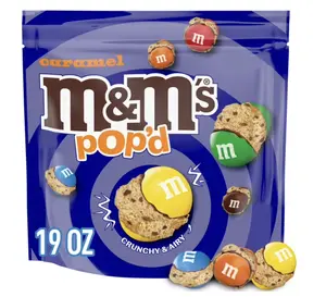 M&M'S Pop'd Caramel Chocolate Crunchy Candy, 19 oz.