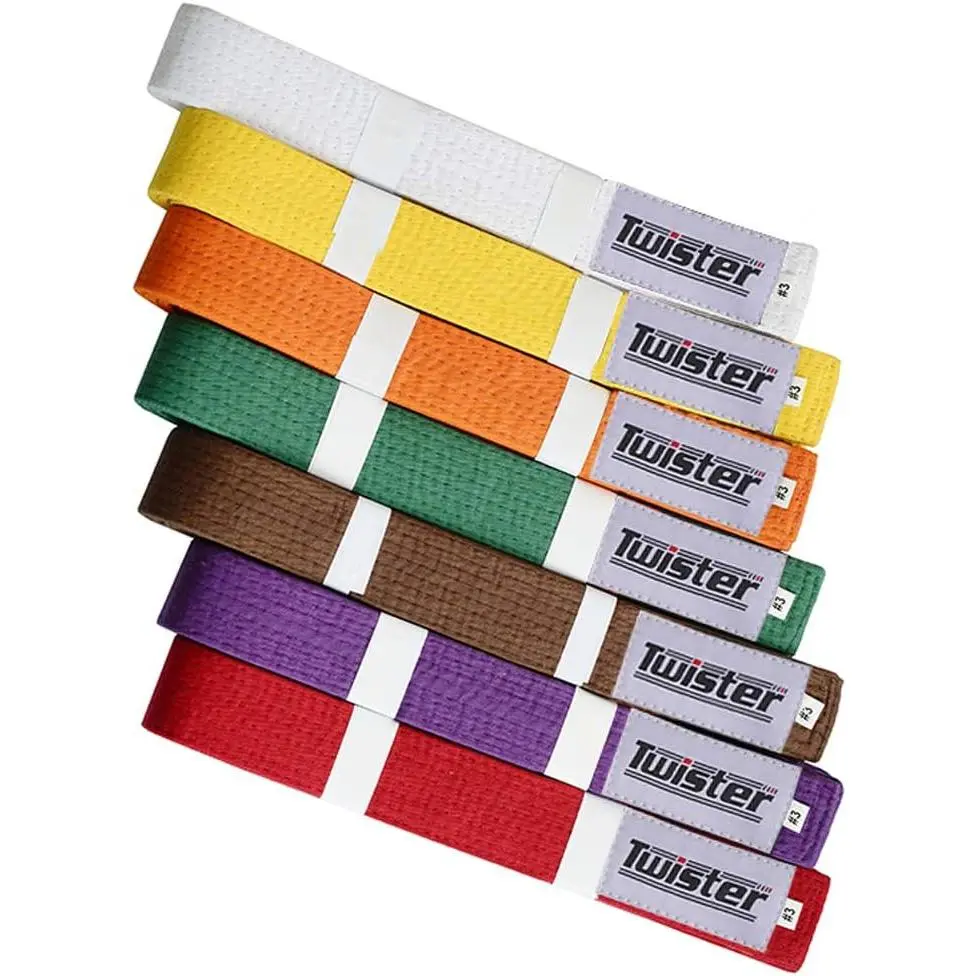 Rank Belts for Martial Arts, Karate, Aikido, Taekwondo, Judo | Premium Cotton | Strong & Vibrant Colors