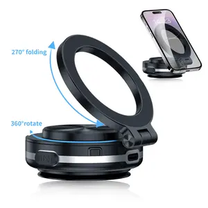 Electric Vacuum Magnetic Suction Cup Car Phone Mount 360 °   Rotation Phone Holder