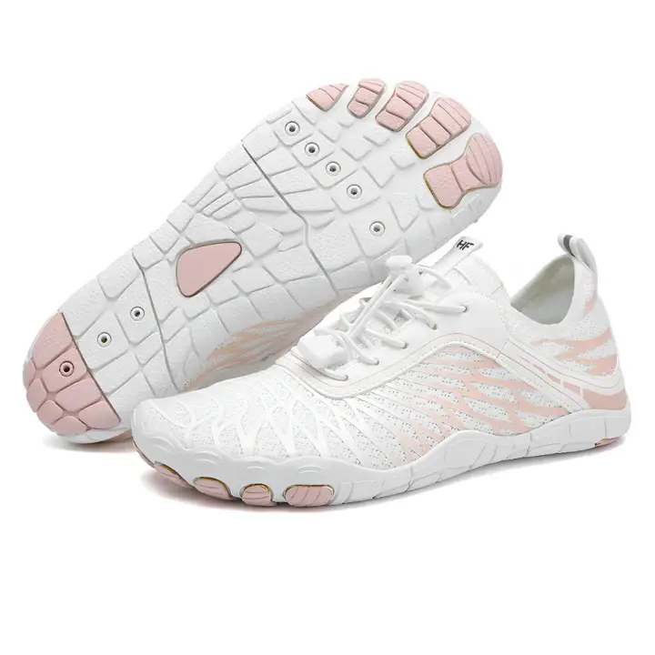 2026 Pro Barefoot Shoes Women Lace-Up Sneakers - Unisex Mesh Cloth Walking Wear, Breathable Sole White Casual Trainers for Walking & Work, Ultra-Light Support