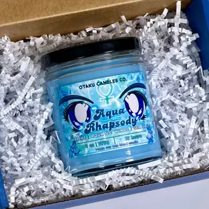 Aqua Rhapsody Candle | Pretty Guardians Mercury Candle | Vegan Apricot Wax Candle