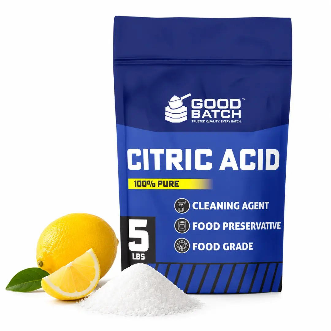 Pure Citric Acid 5 lb, 100% Pure Food Grade Anhydrous Crystalline Granules for Cleaning, Descaling, Bath Bombs & Preserving