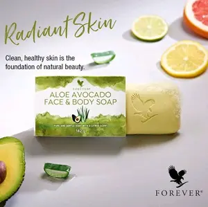 3 Packs Forever Aloe Avocado Face & Body Soap - Aloe and avocado combine for a luxurious, nutrient-rich soap that will leave your skin feeling smooth and moisturized. Aloe Avocado soap is gentle for your entire body and face with a scent of freshly.