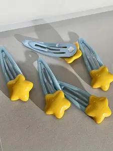 Cute Star Hair Clips Set, Creative Five-Pointed Star Design, Perfect for Girls' Hairstyles, Fun and Stylish Accessories, Star Hair Clip Set For Kids, Star Hair Clip For Children, Kawaii Hair Clips
