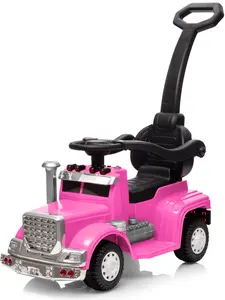 Hikiddo 3-in-1 Push Car with Handle, Kids Ride on Toy for Toddler Aged 1-3, Music & Light