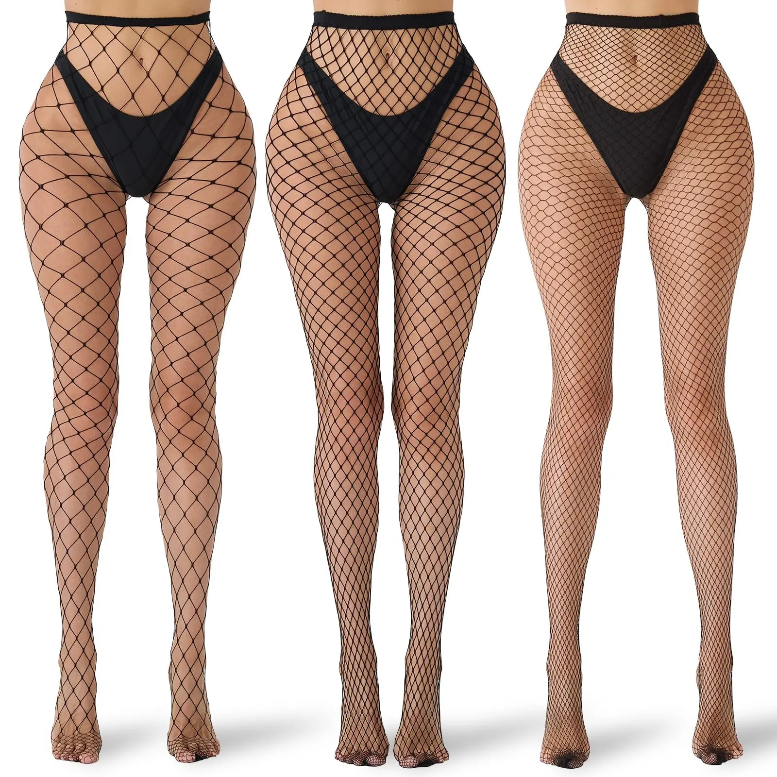 Women’s High-Waist Fishnet Stockings - Soft, Lightweight, Elastic, Simple-Style Mesh Tights for Layering Outfits, Parties, Concerts