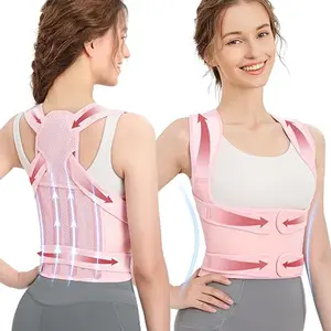 Popular pink women's humpback correction belt, unisex posture corrector, invisible and breathable back brace