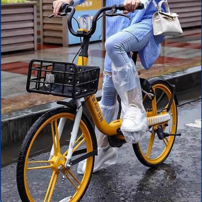 10-Pack Disposable Plastic Rain Boots, Waterproof Thickened Shoe Covers, Assorted Colors, Protective Footwear for Outdoor Use