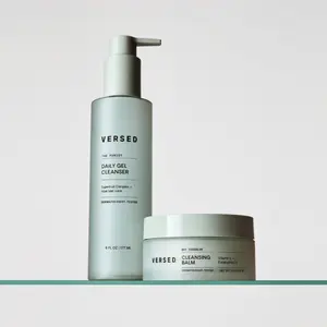 Versed The Double Cleanse Routine – 2-Step Cleansing Set with Oil-Based Cleansing Balm & Antioxidant Gel Cleanser – Hydrating Makeup Removal & Deep Pore Cleanse for Balanced Skin