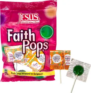 Faith Pops Individually Wrapped Lollipop Bag 6.3 Ounce, 20 Pieces