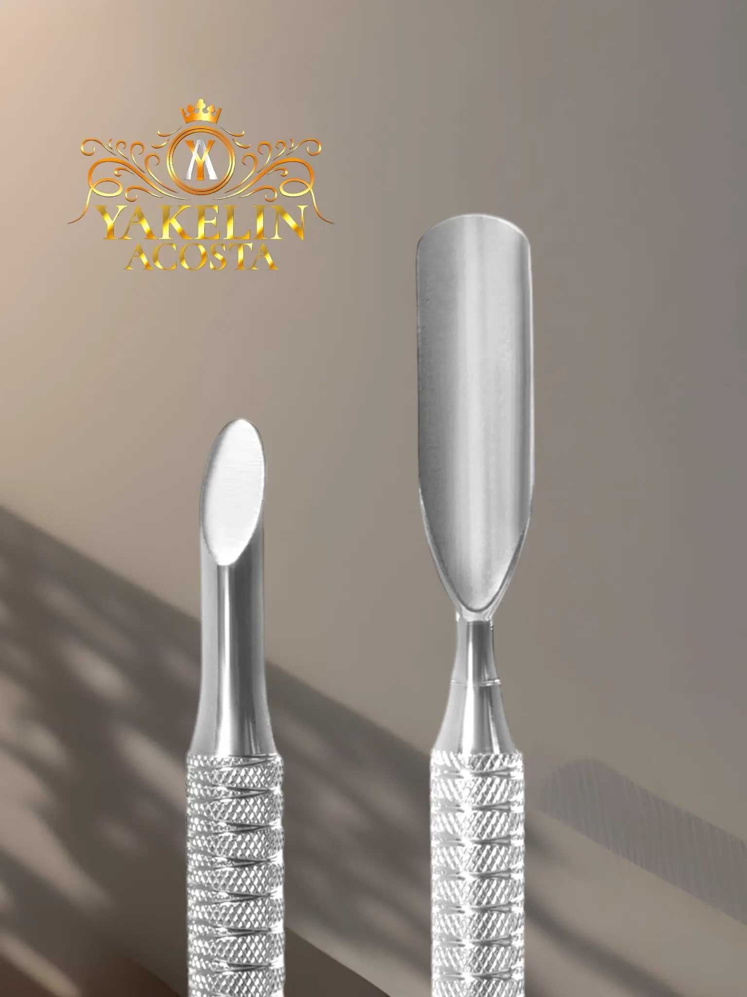Staleks x Yakelin Acosta Dual-Ended Cuticle Tool - Precision Edges Angled Cuticle Pusher, Nail Tech Salon Supplies for Detailed Manicure Preparation & Clean Nails