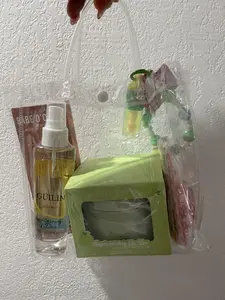 CLEAR COSMETIC BAGS SET WITH BEAUTY KIT