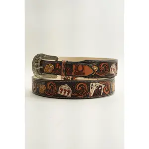 LA HERRADURA BROWN CASINO BELT NEW DESIGN