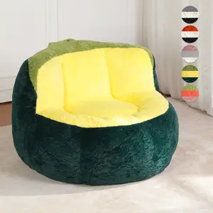 SOUTTEE Soft Smooth Plush Bean Bag Chair - Available in Multiple Colors - Perfect for Lounging & Relaxation