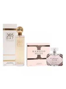 EBC Women's Eau de Parfum Bundle - 365 Day, Bamboo Silver Scents - 100ml/3.4fl.oz. Spray Perfume Each