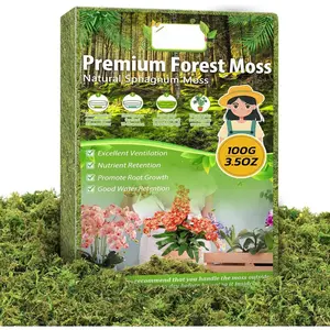 3.5 OZ Green Moss for  Indoor, Crafts Moss for Artificial , Decorative Dried Moss Forest Moss for  Potted , Fairy Garden, Table Centerpieces and Terrarium Decor