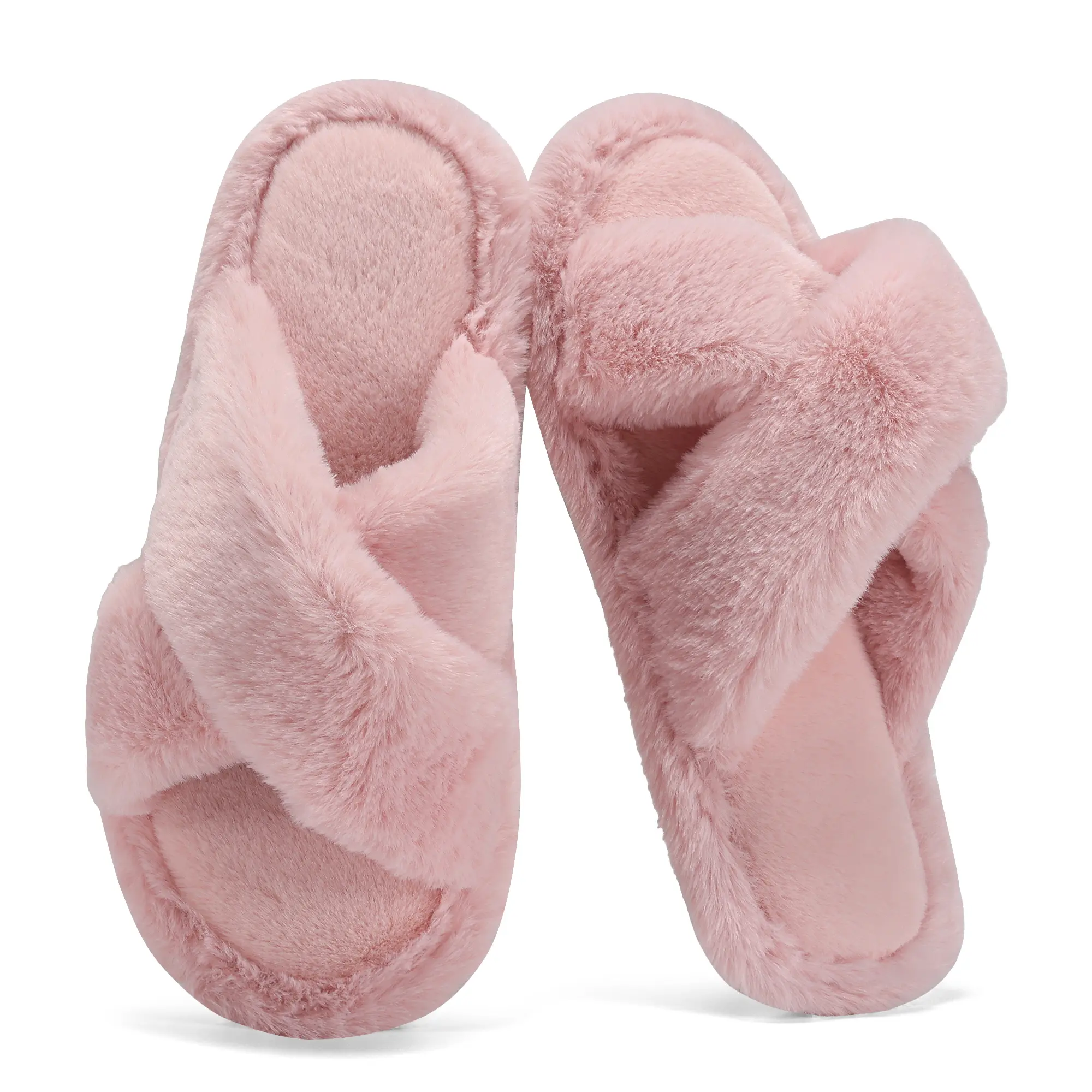 Women's Love Slippers, Fuzzy Memory Foam Lightweight | Soft plush heart slippers cozy house slides non slip indoor outdoor breathable comfy gift for mom wife family