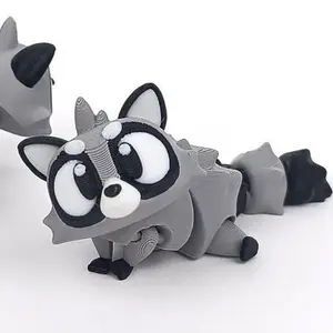 Raccoon Articulated 3D Printed Fidget Figure Decor Ornaments