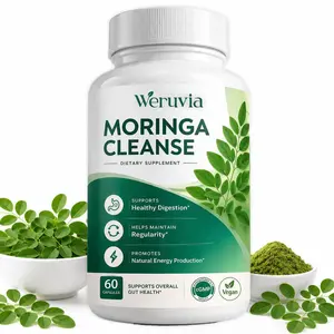 Weruvia Moringa Cleanse Capsules – Gut Health & Digestive Support Supplement | Natural Energy & Daily Cleanse Formula | Vegan Capsules 60 Count