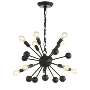 JONATHAN Y Orbit 19.5" Adjustable Iron Modern Industrial Sputnik LED Chandelier JONATHAN Y Orbit 19.5" Adjustable Iron Modern Industrial Sputnik LED Chandelier