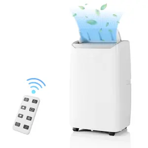 14000 BTU Portable Air Conditioners with Dehumidifier, Portable AC Unit for Rooms up to 750 Sq Ft, Remote Control, Window Exhaust Kit, Easy to Move, Quiet Cooling for Home Office