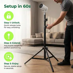 Projector bracket Universal Adjustable Floor Stand for Projector, Camera, Lighting | 1/4” Screw, Holds 11 lbs, Extends to 63” | Perfect for Home Theater & Live Streaming Studio | #VersatileStand #TikTokMadeMeBuyIt