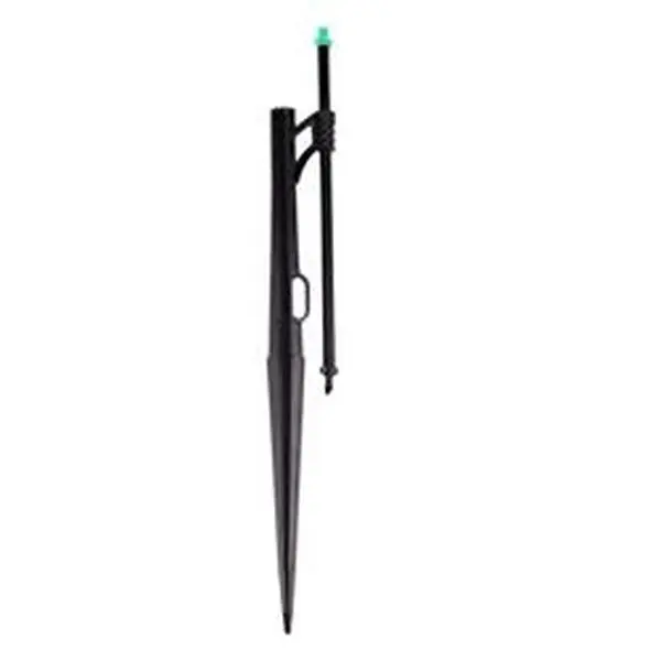 Raindrip Quarter-Circle Drip Irrigation Sprinkler Head (Drip Head with Fan Spray) - 1/4 in., 6 ft. Reach, 13 in. Stake, Thumb Grips, Adjustable Riser, Ground Cover Compatible, 15-50 psi Operating Pressure for Gardening, Polyethylene