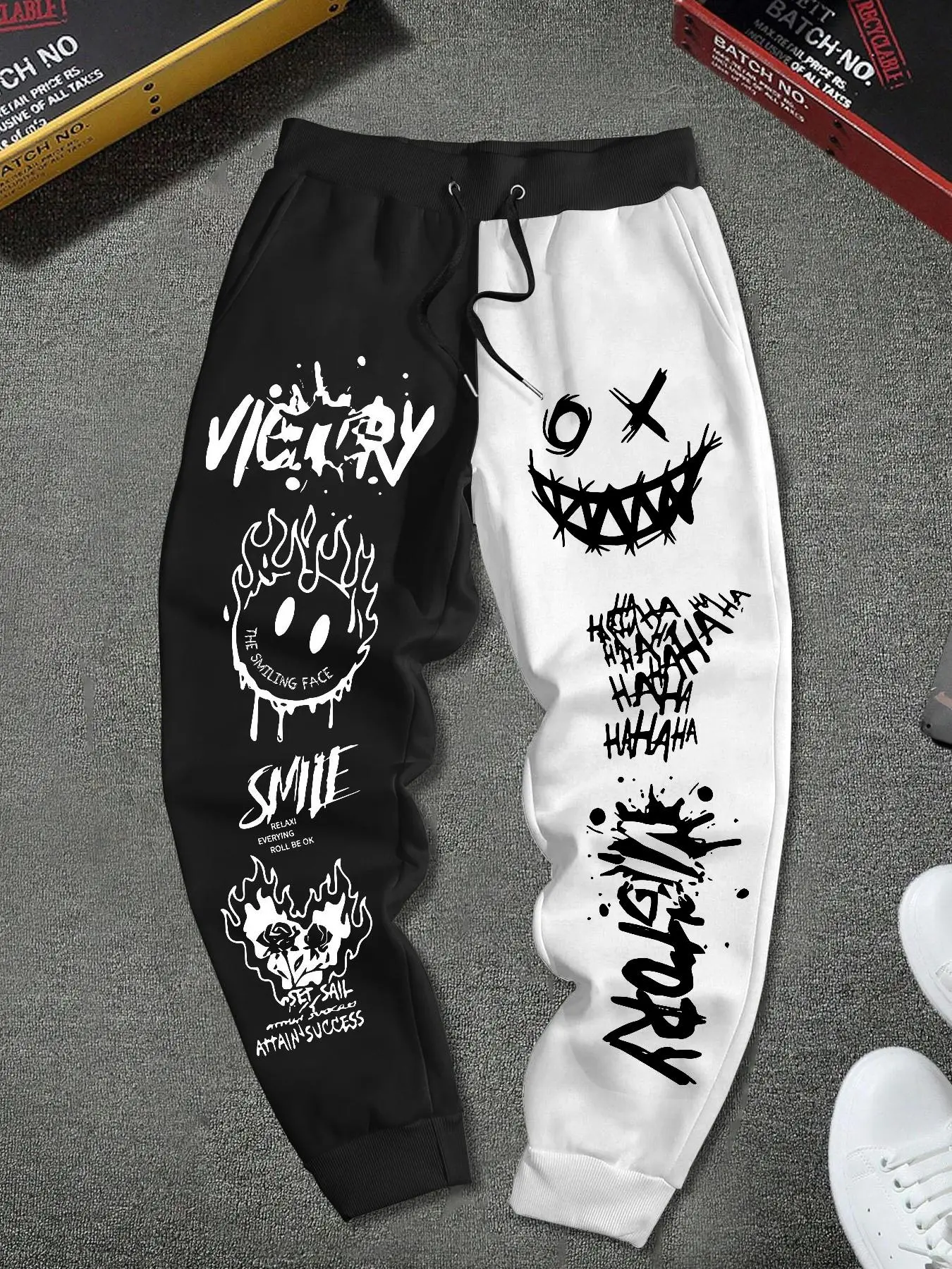 Men's Letter Print Drawstring Sweatpants, Regular Fit Casual Comfy Pants for Daily Wear, Men's Casual Streetwear Trousers for All Seasons, Casual Bottoms