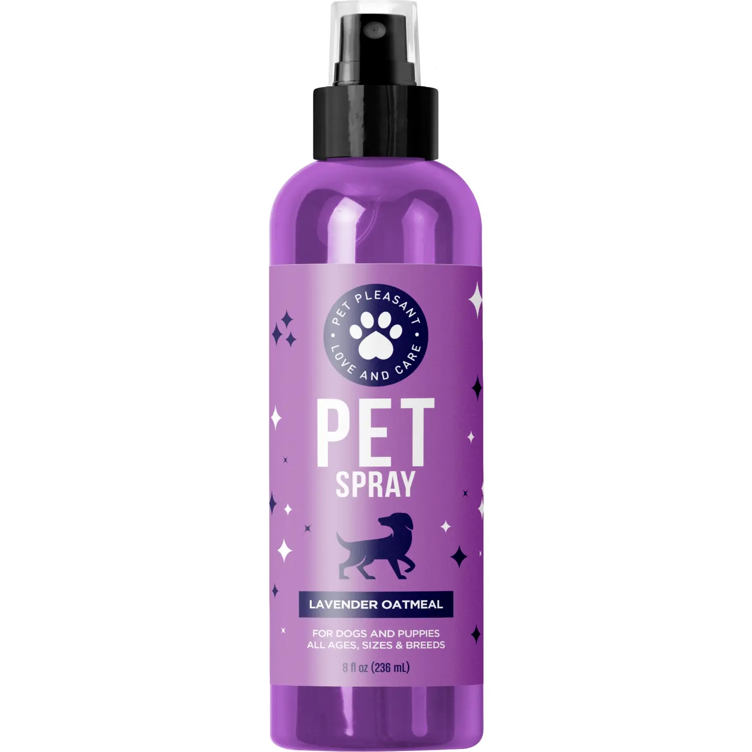 Pet Pleasant Lavender Dog Deodorizing Spray | Calming Pet Odor Eliminator for Smelly Dogs & Puppies | Refreshing Grooming Spray with Lavender Essential Oils | Lightly Scented Pet Perfume & Stress Relief | Puppy Safe & Natural Deodorizer