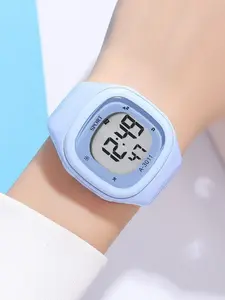 New Macaron Square Electronic Watch, Square Dial Watch, Unisex High-Style Wristwatch, Multifunctional Digital Clock for Students, Trendy Design