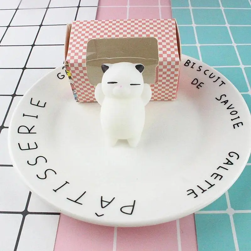 Toys Squishy Cat Soft Silicone Kawaii Kitties Top Stress Relief Sensory Gift 2022 Unique Kids & Adults Teenage Girl Boy