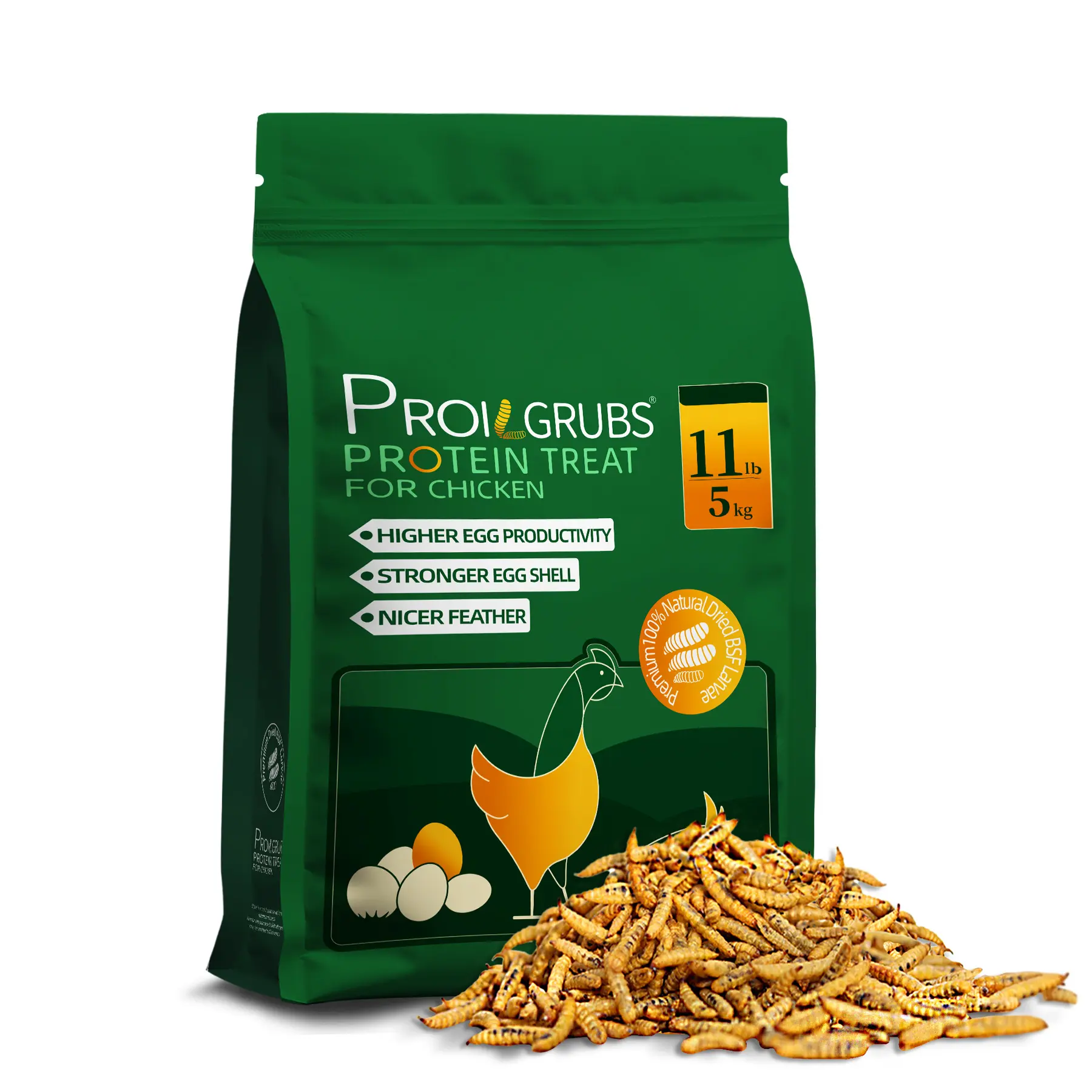 11LBS Non-GMO-Dried Worms for Chickens All Natural Dried Black Soldier Fly Larva Treats, Dried Meal Worms for Chickens, Hens, Birds... Dry Food  treats for chickens  Feeder  fly larva  Feeding #backtoschool #sohochic