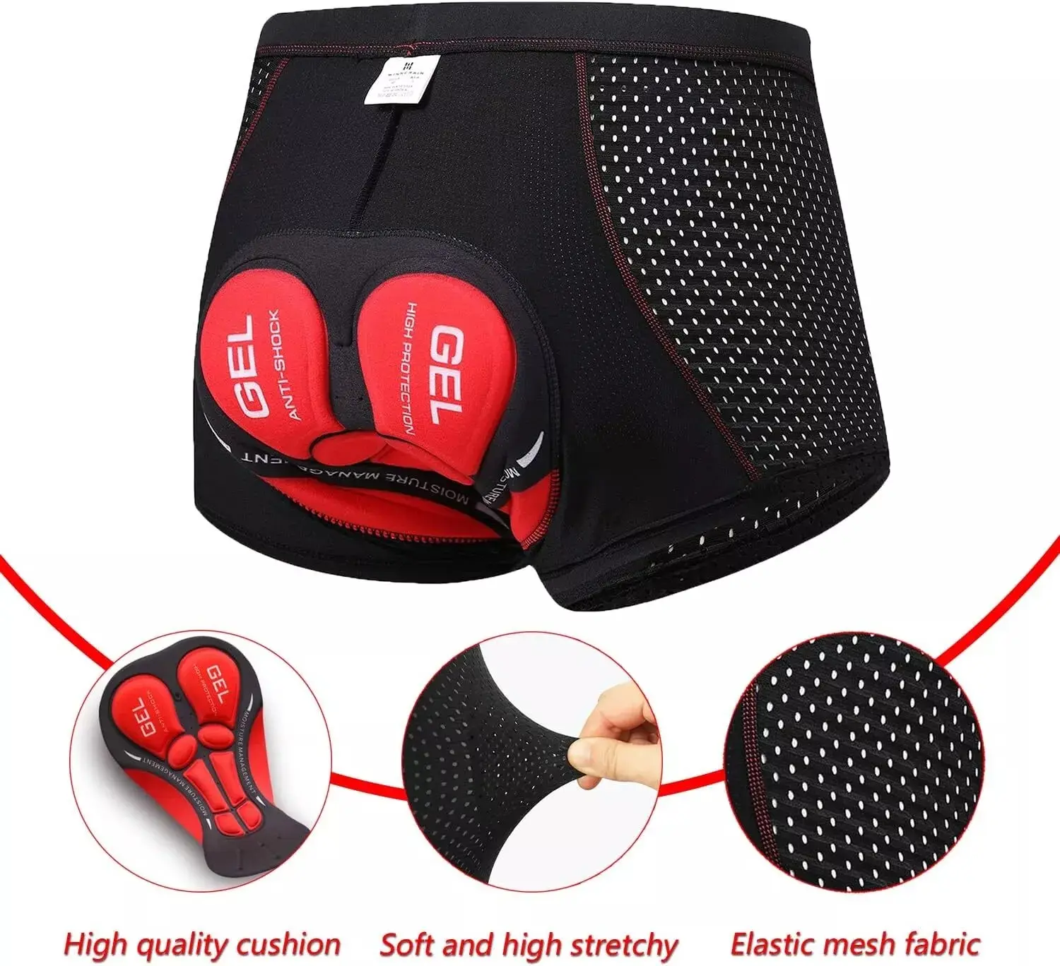 1/2/3/4 Pack Menswear Underwear 3D Cushion Padded Bike Riding Shorts MTB Breathable Quick Dry Body Shaper Lightweight Sports gym shorts Compression Stretch Athletic Bottoms Gymwear
