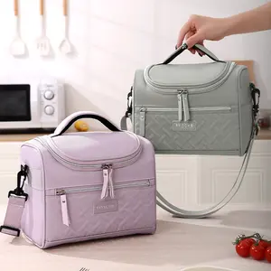 Lunch Bag Lunch Box Women - Leakproof Insulated Lunch Cooler Bag for Women - Large Lunch Tote Bags Adults, Purple
