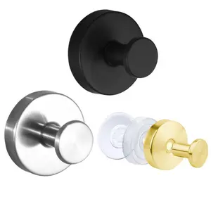 Stainless Steel Suction Cup Hooks No-Drill No-Damage Vacuum Suction Hooks for Kitchen Bathroom Bedroom Clothes & Towel Organiser Essential